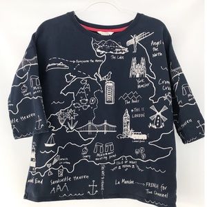 Boden Navy Graphic Sweatshirt